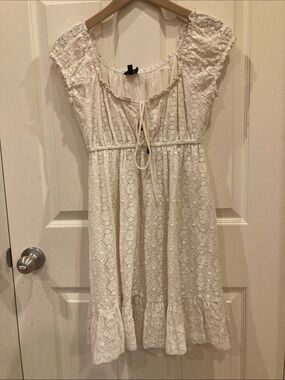 Bohemian Lace Midi Dress in Cream